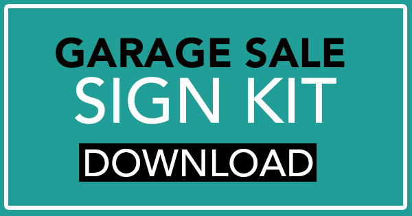 Garage Sale Sign Kit Free Download Garage Sale Blog